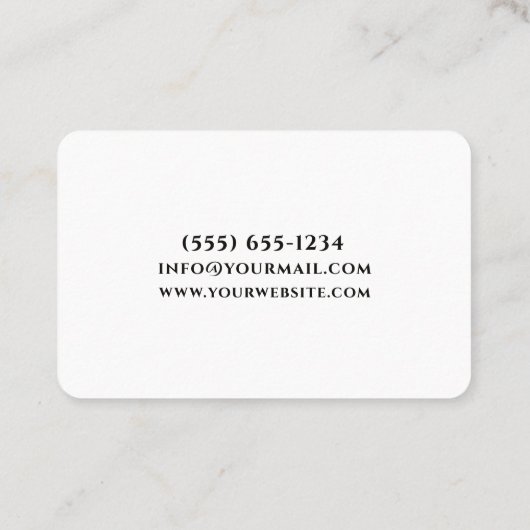 Visitekaartje voor persoonlijk kookgedeelte (Achterkant)