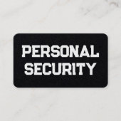 Visitekaartje voor persoonlijke beveiliging (Voorkant)