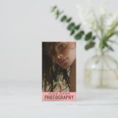 Visitekaartje voor persoonlijke en moderne fotogra (Staand voorkant)