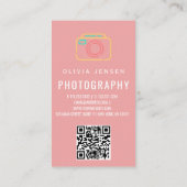 Visitekaartje voor persoonlijke en moderne fotogra (Achterkant)