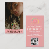 Visitekaartje voor persoonlijke en moderne fotogra (Voorkant / Achterkant)