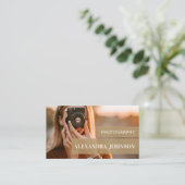 Visitekaartje voor persoonlijke en moderne fotogra (Staand voorkant)