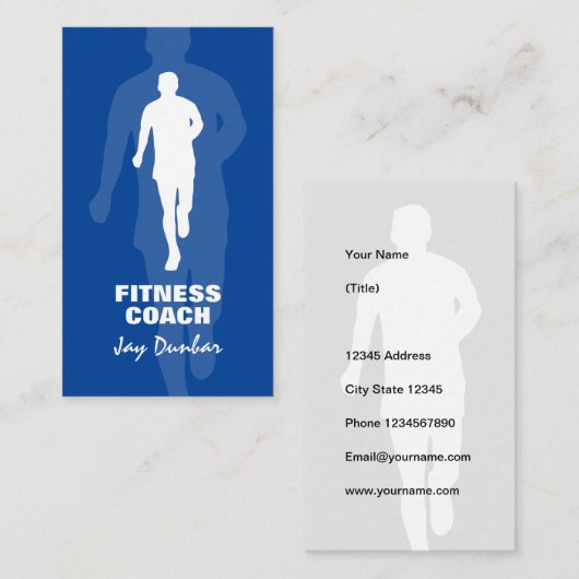 Visitekaartje voor persoonlijke geschiktheidscoach (Voorkant / Achterkant)