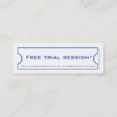 Visitekaartje voor persoonlijke trainer blauwe pro (Achterkant)