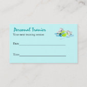 Visitekaartje voor persoonlijke trainers (Achterkant)