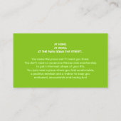 Visitekaartje voor persoonlijke trainers (Achterkant)