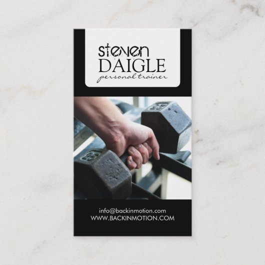 Visitekaartje voor persoonlijke trainers (Voorkant)