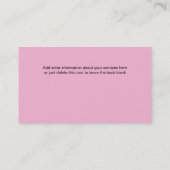 Visitekaartje voor persoonlijke trainers (Achterkant)