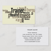 Visitekaartje voor persoonlijke trainers (Voorkant / Achterkant)