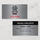 Visitekaartje voor persoonlijke trainers (Voorkant / Achterkant)