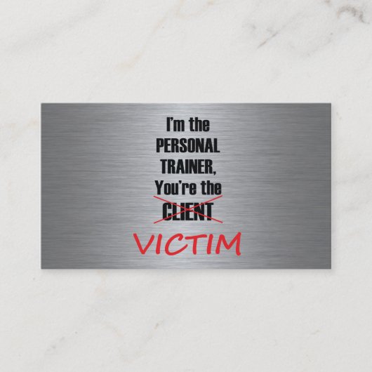 Visitekaartje voor persoonlijke trainers (Voorkant)