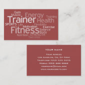 Visitekaartje voor persoonlijke trainers (Voorkant / Achterkant)