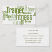 Visitekaartje voor persoonlijke trainers (Voorkant / Achterkant)
