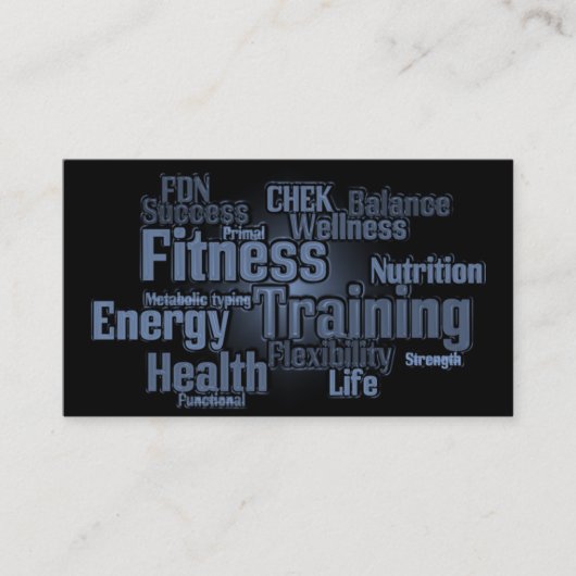 Visitekaartje voor persoonlijke trainers (Voorkant)
