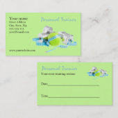 Visitekaartje voor persoonlijke trainers afsprakenkaartje (Voorkant / Achterkant)