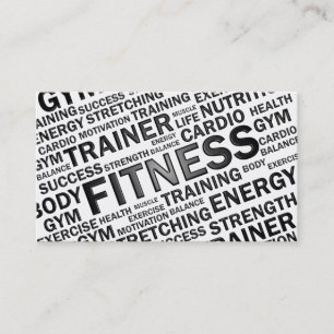 Visitekaartje voor persoonlijke trainers en fitnes