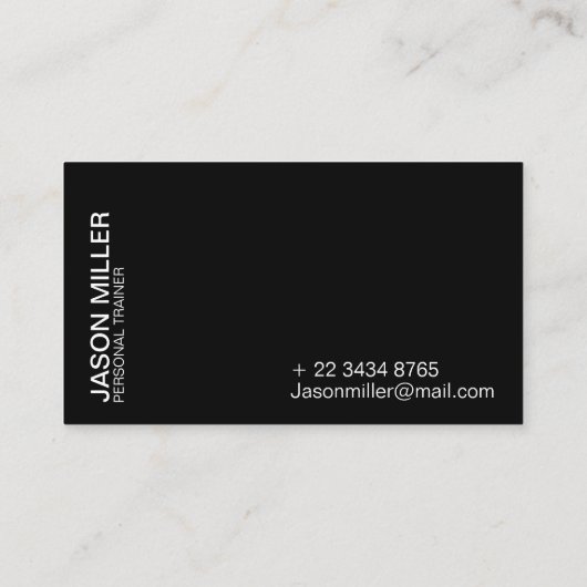 Visitekaartje voor persoonlijke trainers | | Gesch (Achterkant)
