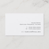 Visitekaartje voor persoonlijke trainers of fitnes (Achterkant)