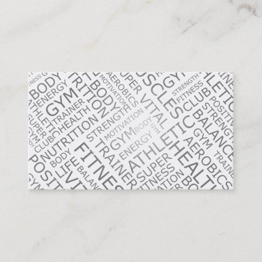 Visitekaartje voor persoonlijke trainers of fitnes (Voorkant)