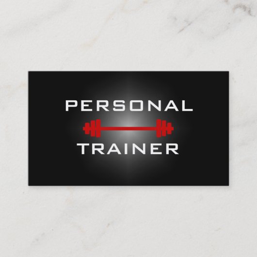 Visitekaartje voor persoonlijke trainers of fitnes (Voorkant)