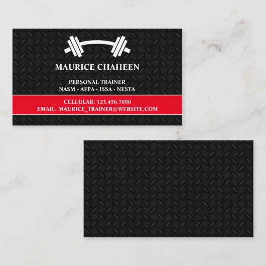 Visitekaartje voor persoonlijke treinapparatuur (Voorkant / Achterkant)