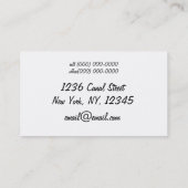 visitekaartje voor persoonlijke winkels (Achterkant)