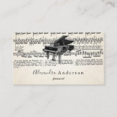  Visitekaartje voor pianisten en muziekdocenten (Voorkant)
