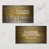 visitekaartje voor piano-muziek (Voorkant / Achterkant)