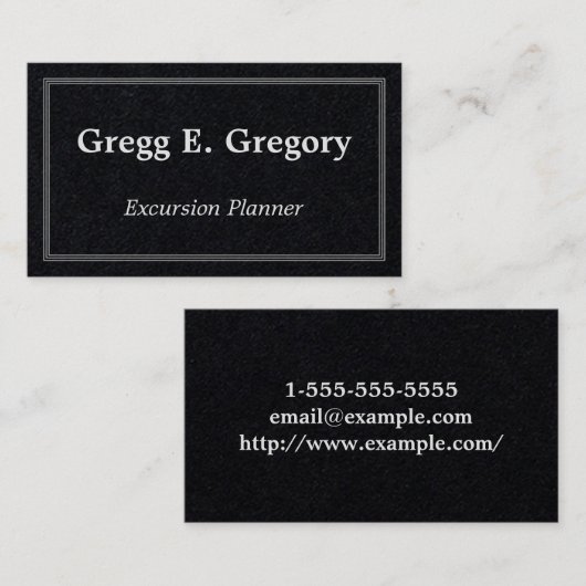 Visitekaartje voor platte/basiscursieverbinder (Voorkant / Achterkant)