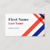 Visitekaartje voor politieke campagne rode blauwe  (Voorkant)