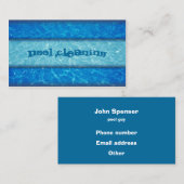 Visitekaartje voor poolreiniging (Voorkant / Achterkant)