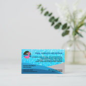 Visitekaartje voor poolservice en reparatie (Staand voorkant)