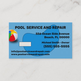 Visitekaartje voor poolservice en reparatie