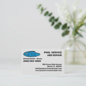 Visitekaartje voor poolservice en reparatie (Staand voorkant)