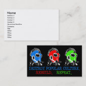 Visitekaartje voor populaire cultuur vernietigen (Voorkant / Achterkant)