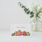 Visitekaartje voor prettige kerstcadeaudozen (Staand voorkant)