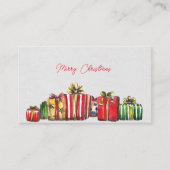 Visitekaartje voor prettige kerstcadeaudozen (Voorkant)