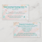 Visitekaartje voor privéoefeningen aan schoolpsych (Voorkant / Achterkant)