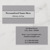 Visitekaartje voor procureur-generaal (Voorkant / Achterkant)