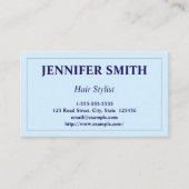 Visitekaartje voor Professional- en Basic-haarstij (Voorkant)