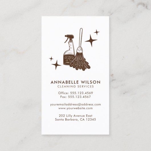 Visitekaartje voor professioneel onderhoud en huis (Achterkant)