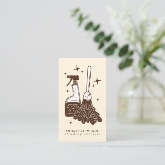 Visitekaartje voor professioneel onderhoud en huis (Staand voorkant)