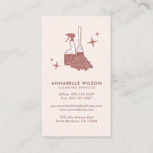 Visitekaartje voor professioneel onderhoud en huis (Achterkant)