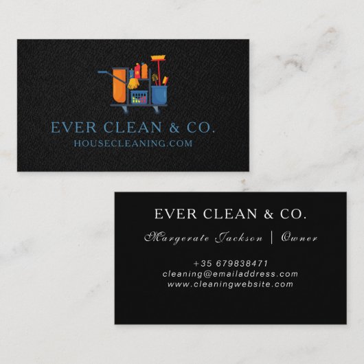 Visitekaartje voor professioneel onderhoud en huis (Voorkant / Achterkant)