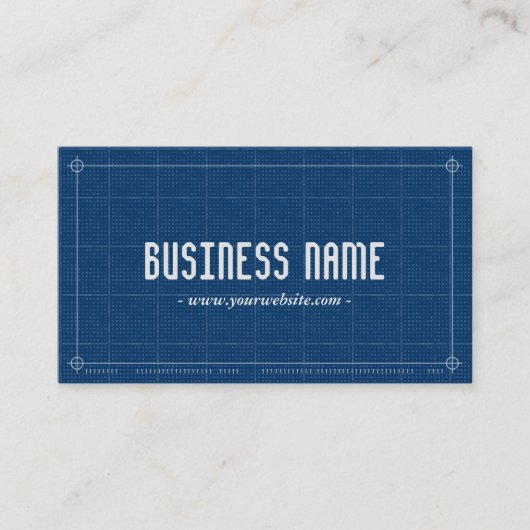 Visitekaartje voor professionele blauwdrukarchitec (Voorkant)