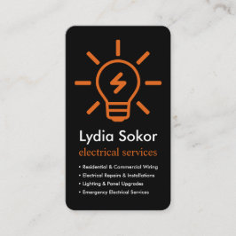 Visitekaartje voor professionele elektrische diens