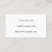 Visitekaartje voor professionele en eenvoudige arc (Achterkant)