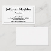 Visitekaartje voor professionele en eenvoudige arc (Voorkant / Achterkant)