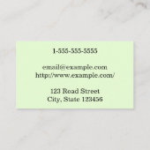 Visitekaartje voor professionele en klassieke arch (Achterkant)