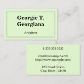 Visitekaartje voor professionele en klassieke arch (Voorkant / Achterkant)